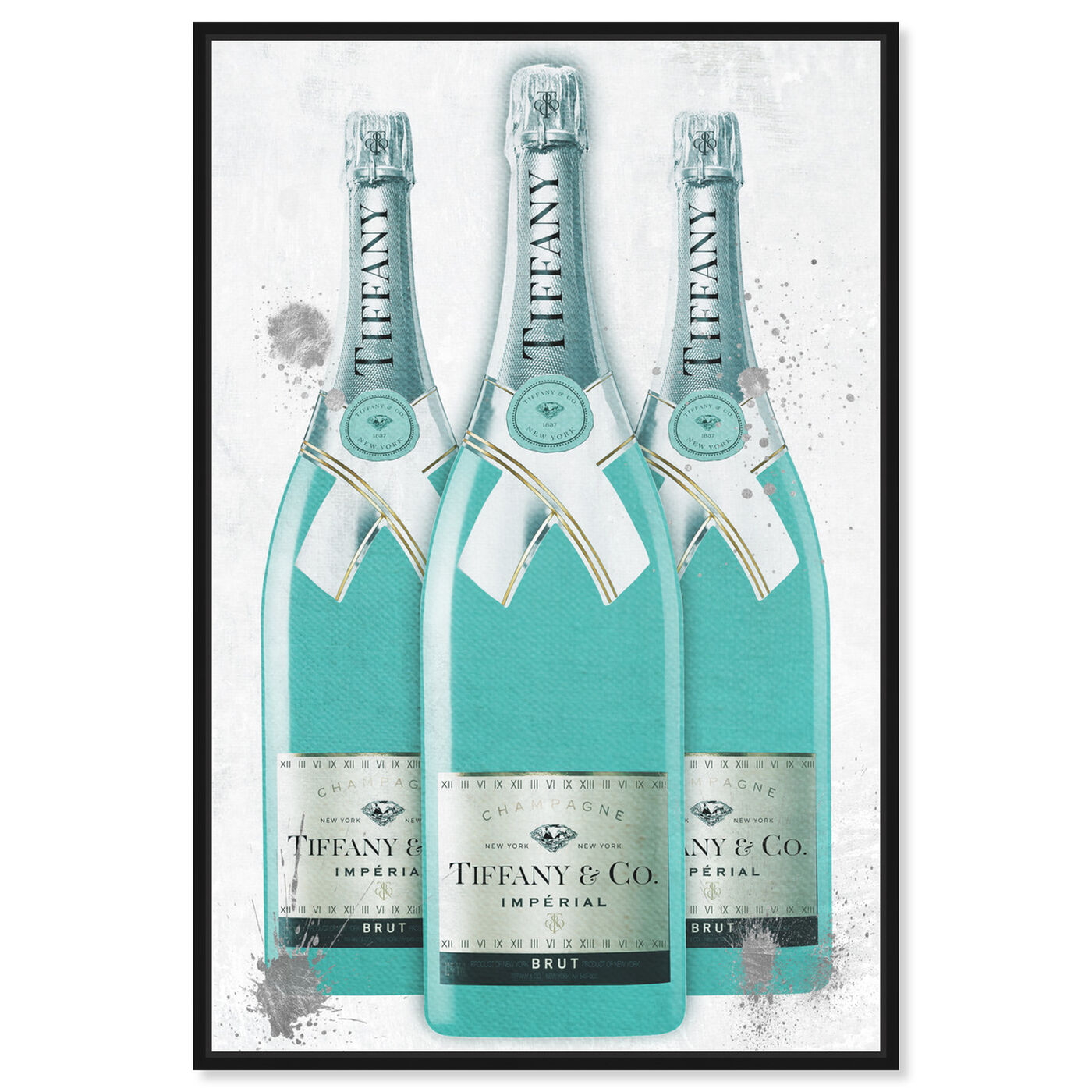 Front view of Diamonds and Bubbles Champagne featuring fashion and glam and lifestyle art.