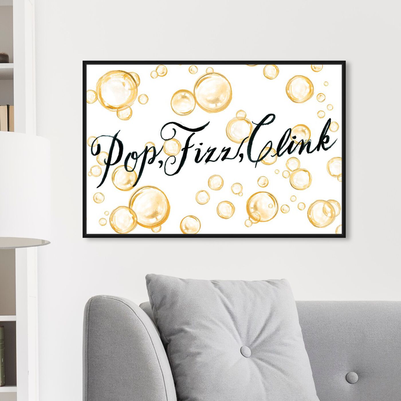 Hanging view of Champagne Party featuring typography and quotes and quotes and sayings art.