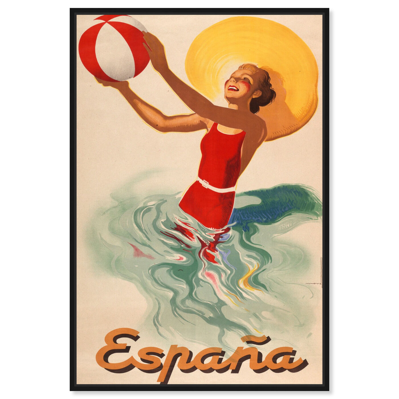 Front view of Espana Playa 1920s featuring advertising and posters art.
