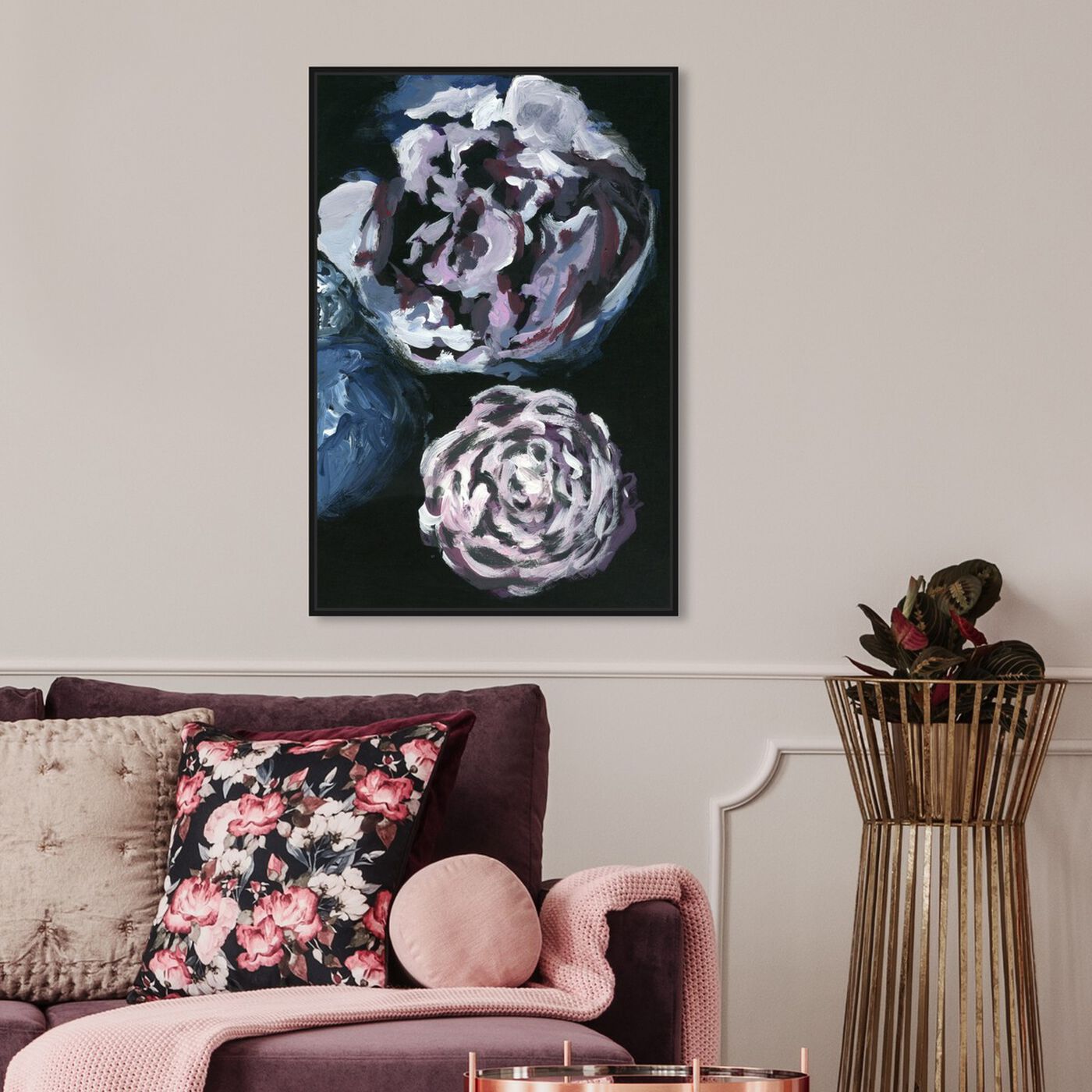 Hanging view of Violetas featuring floral and botanical and florals art.