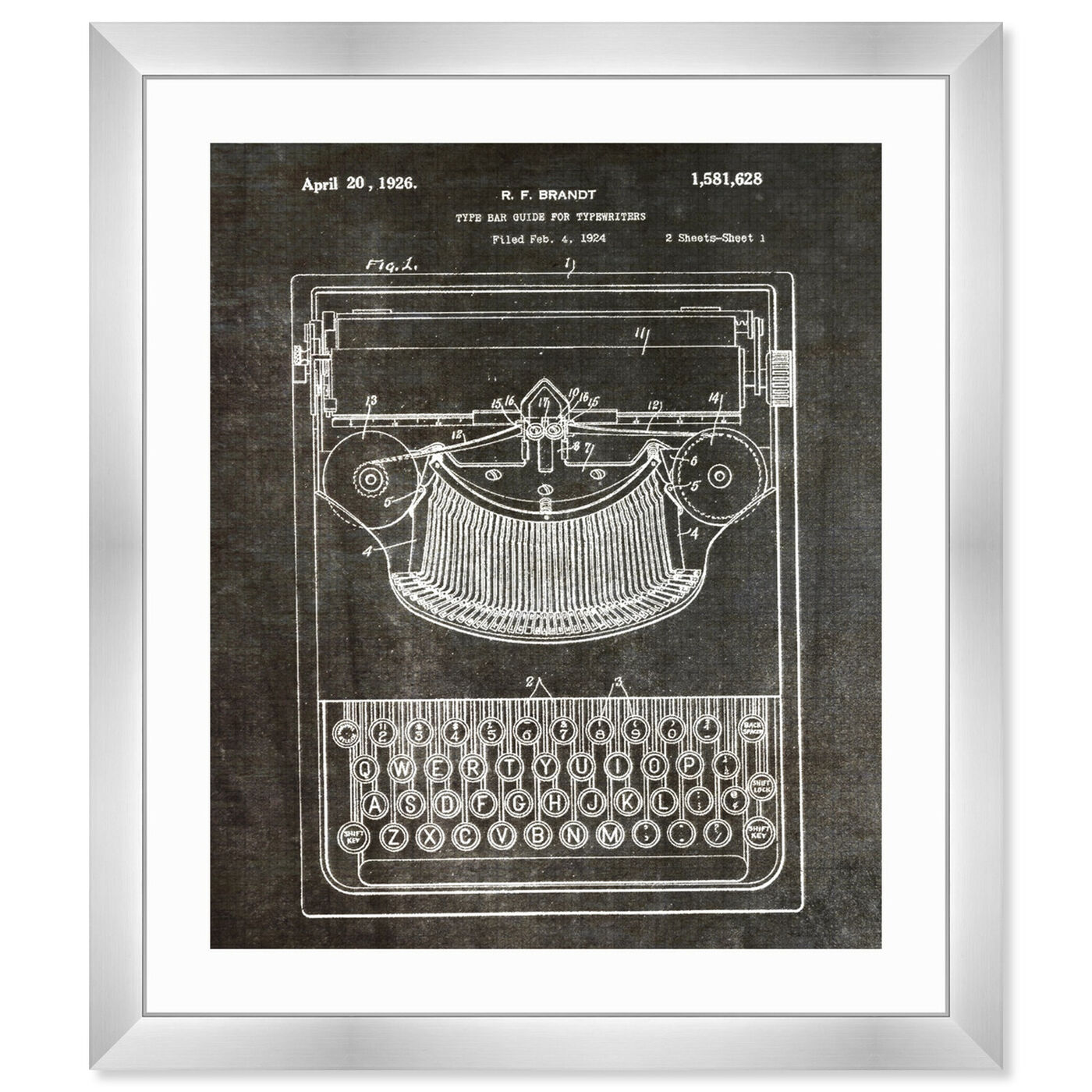 Front view of Brandt, Type Bak Guide For Typewriters, 1926 featuring entertainment and hobbies and writing art.
