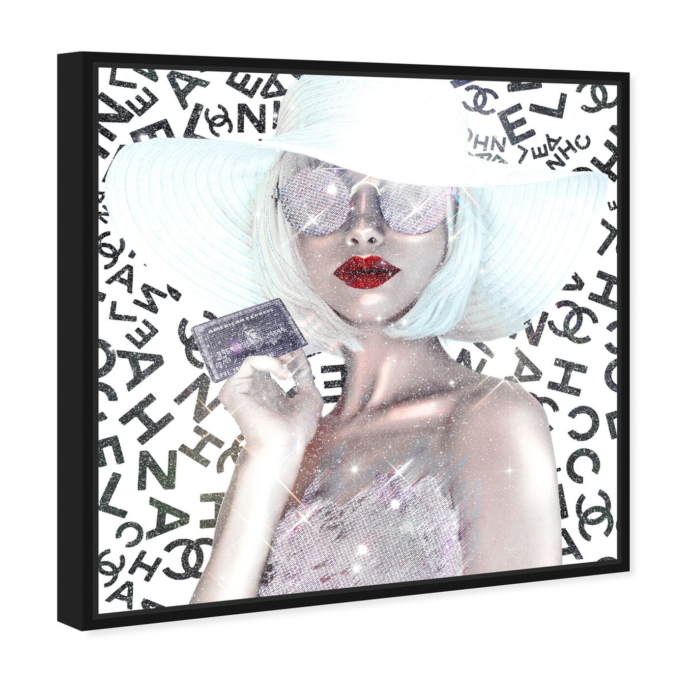 Angled view of Black Card is my Business Card featuring fashion and glam and accessories art.