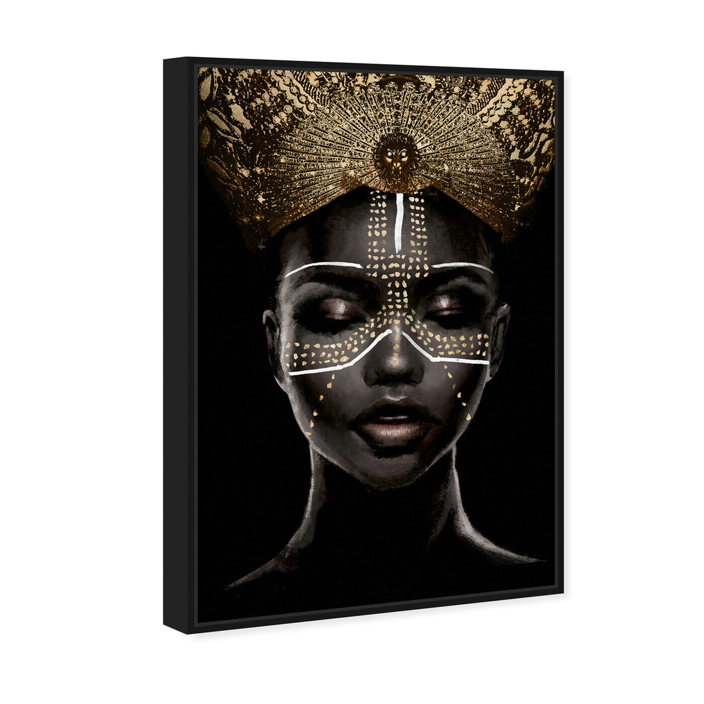 Angled view of Queenly Reign of Gold II featuring fashion and glam and portraits art.