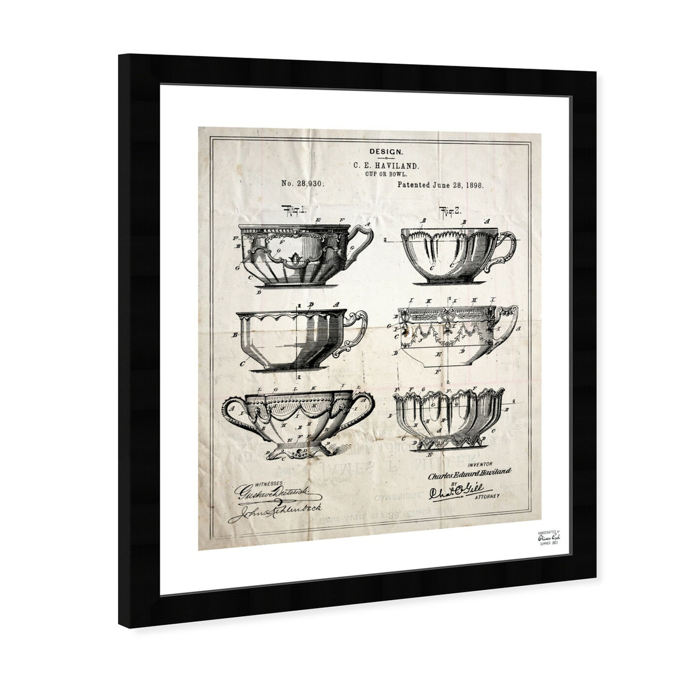 Angled view of Design For A Cup 1898 featuring food and cuisine and kitchen art.