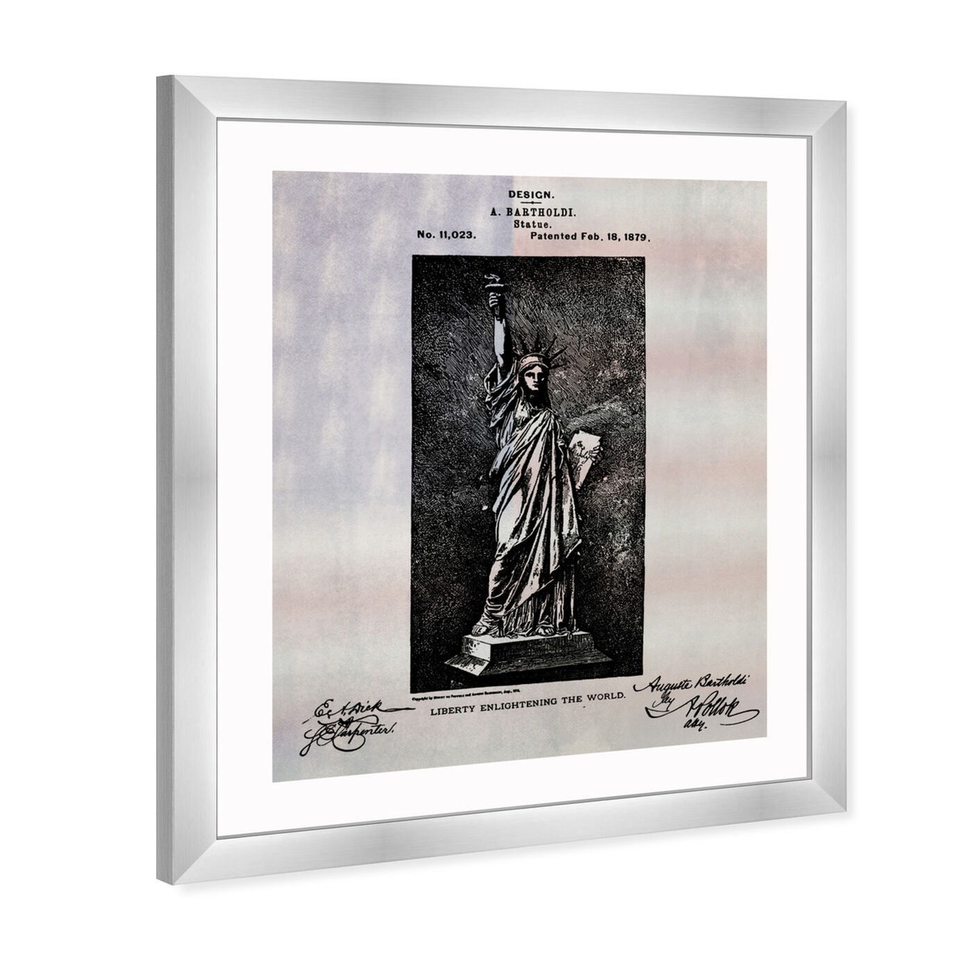 Angled view of Statue of Liberty 1879 featuring architecture and buildings and united states buildings art.