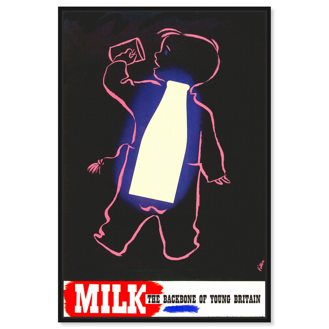 Front view of Milk featuring advertising and posters art.
