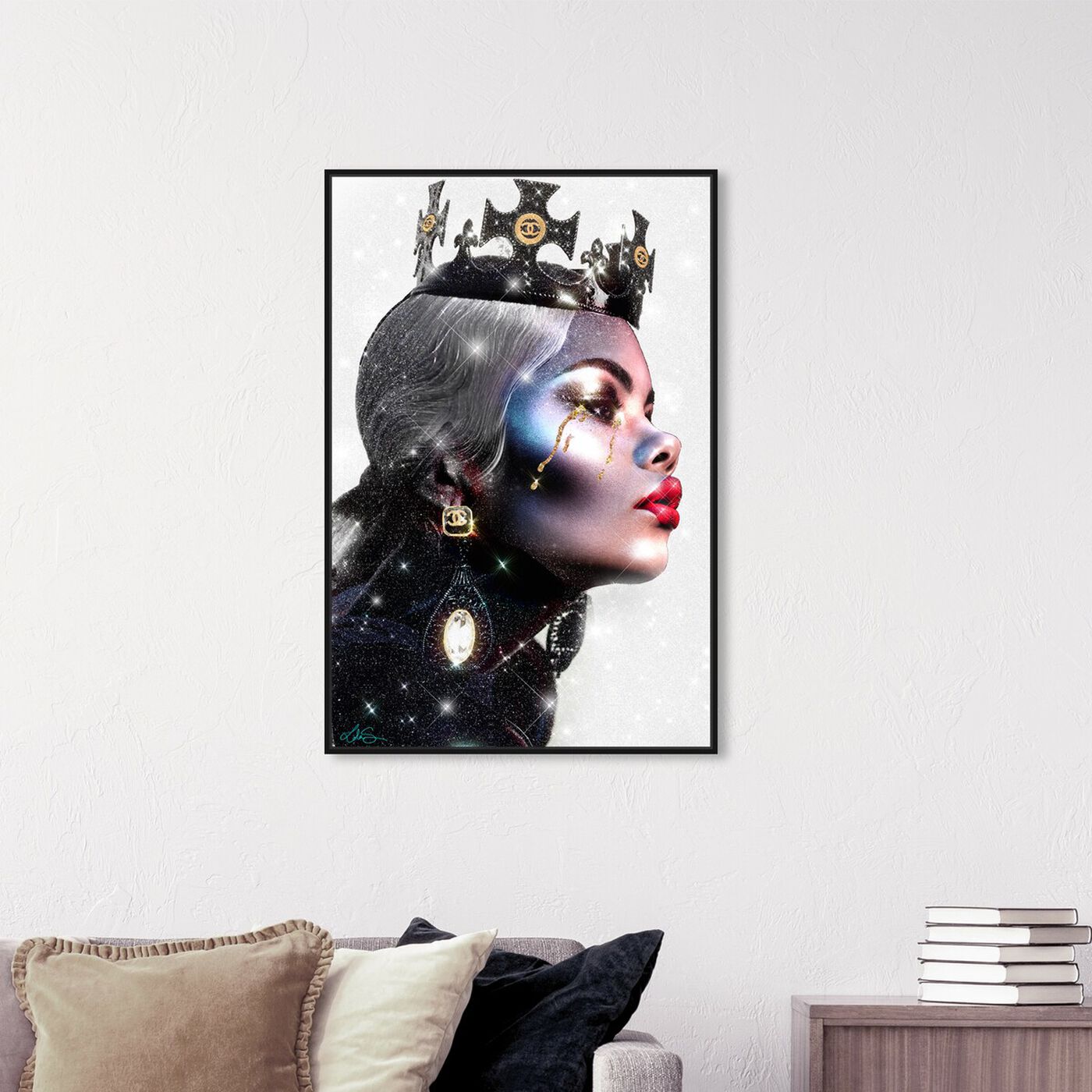 Hanging view of Checkmate Queen featuring fashion and glam and runway art.