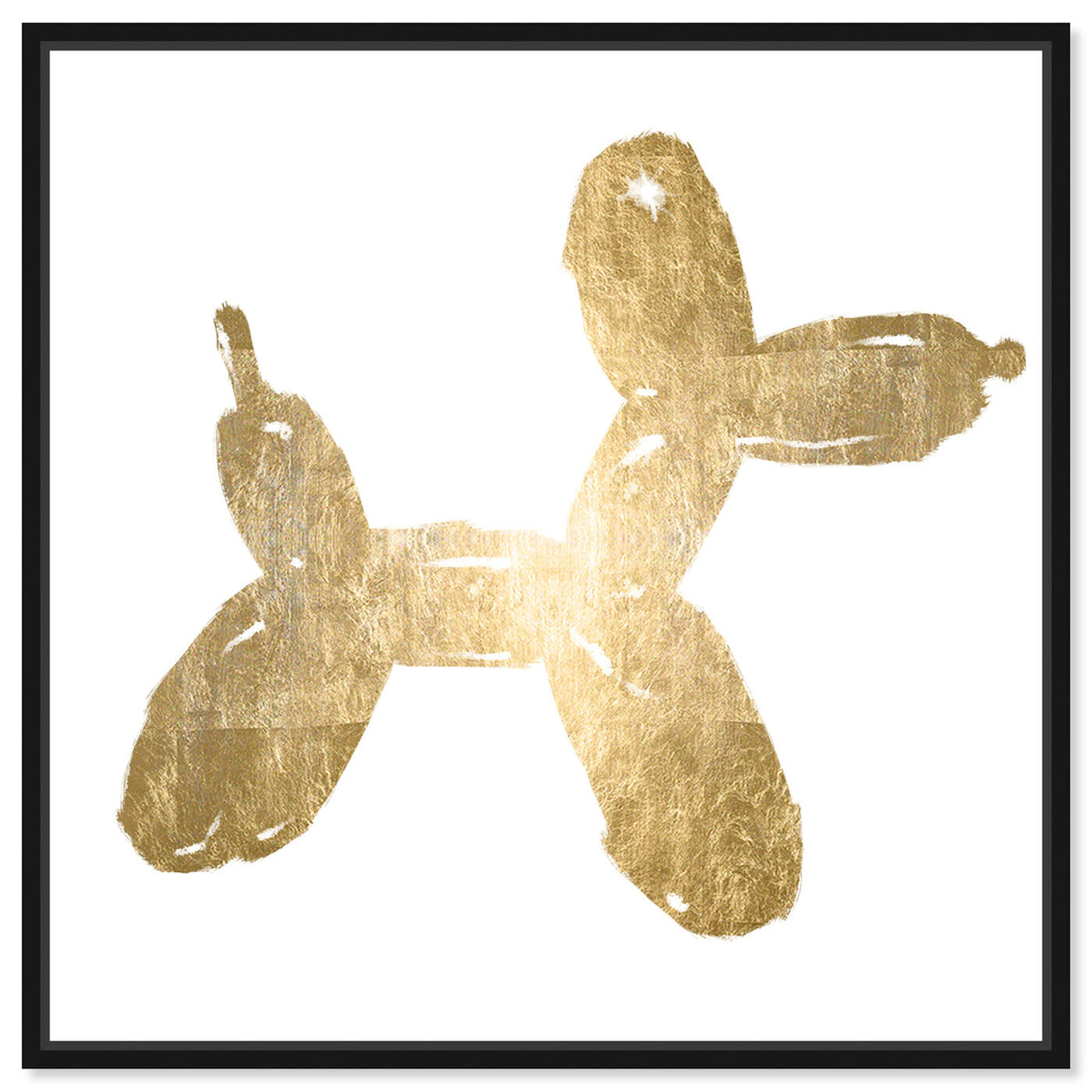 Front view of Balloon Dog Photocopy Gold Foil featuring fashion and glam and lifestyle art.