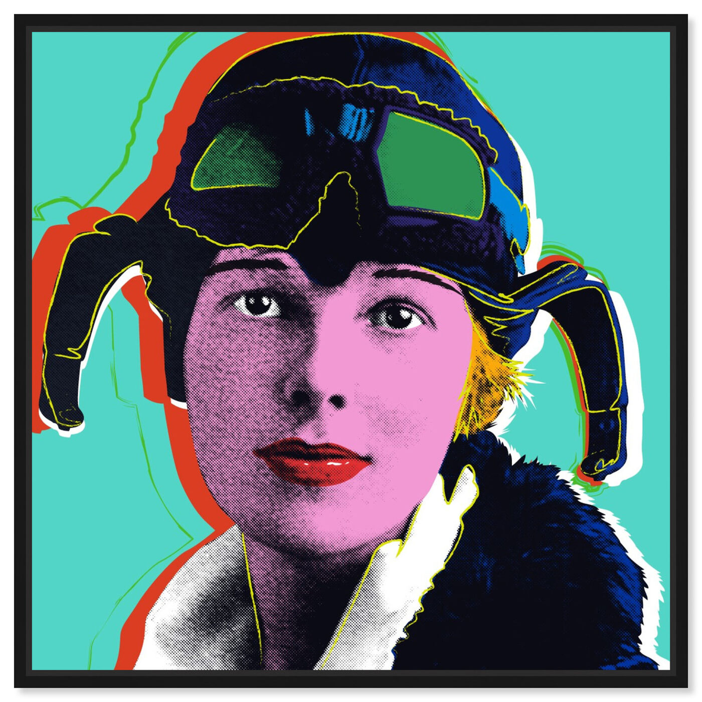 Front view of Amelia Earhart featuring people and portraits and celebrities art.