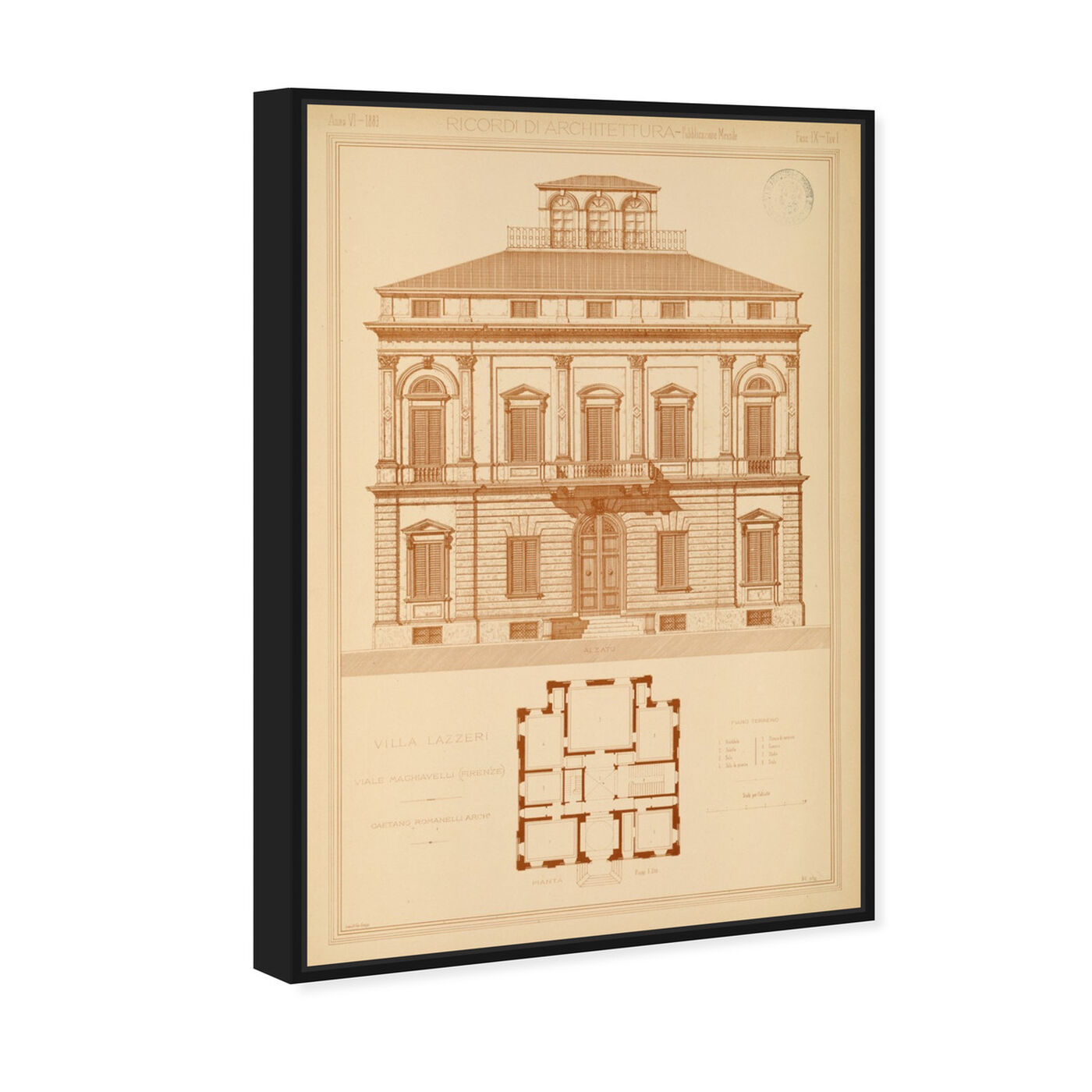 Angled view of Villa Lazzeri - The Art Cabinet featuring architecture and buildings and structures art.