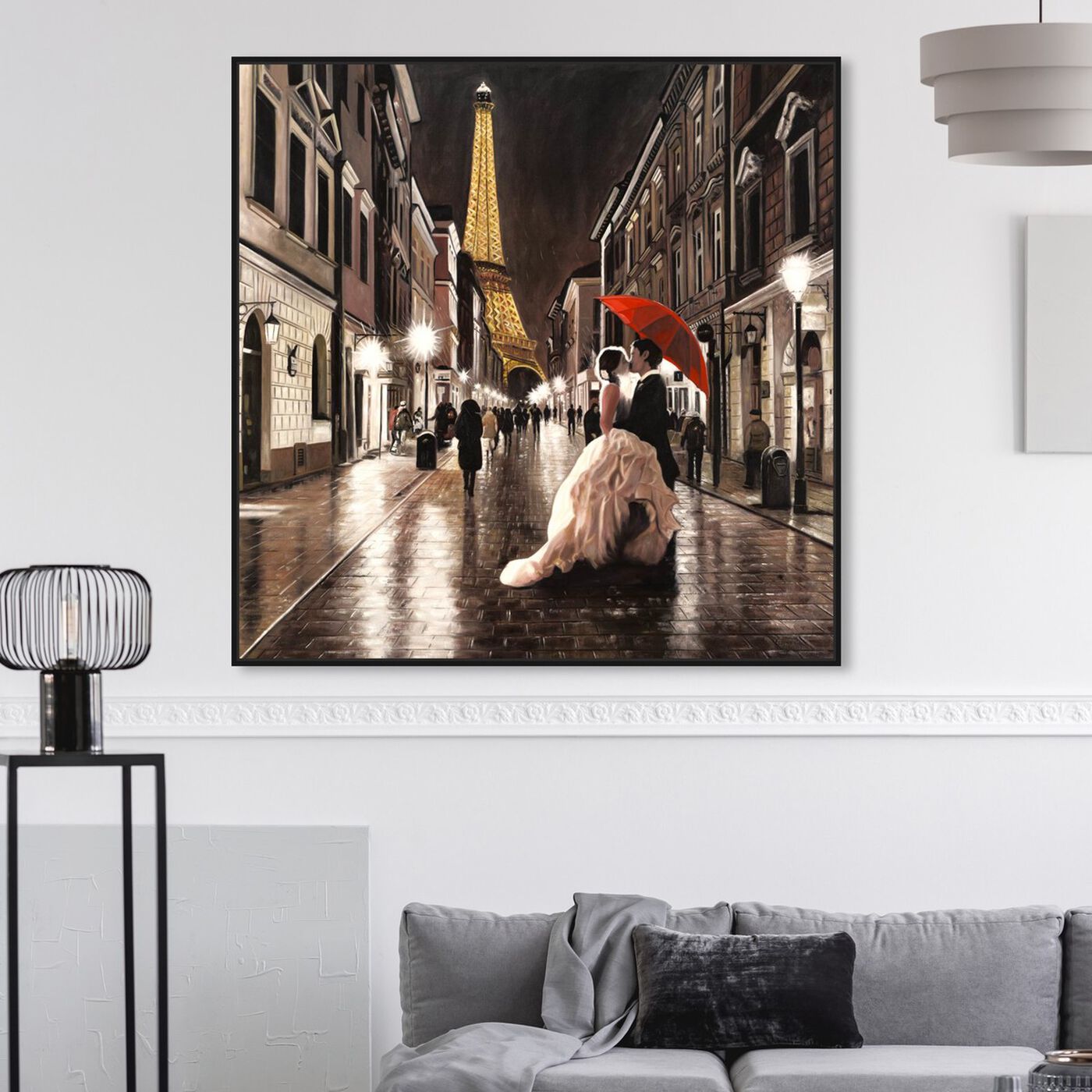 Hanging view of Sai - Passion Rue 1BN2574 featuring cities and skylines and european cities art.