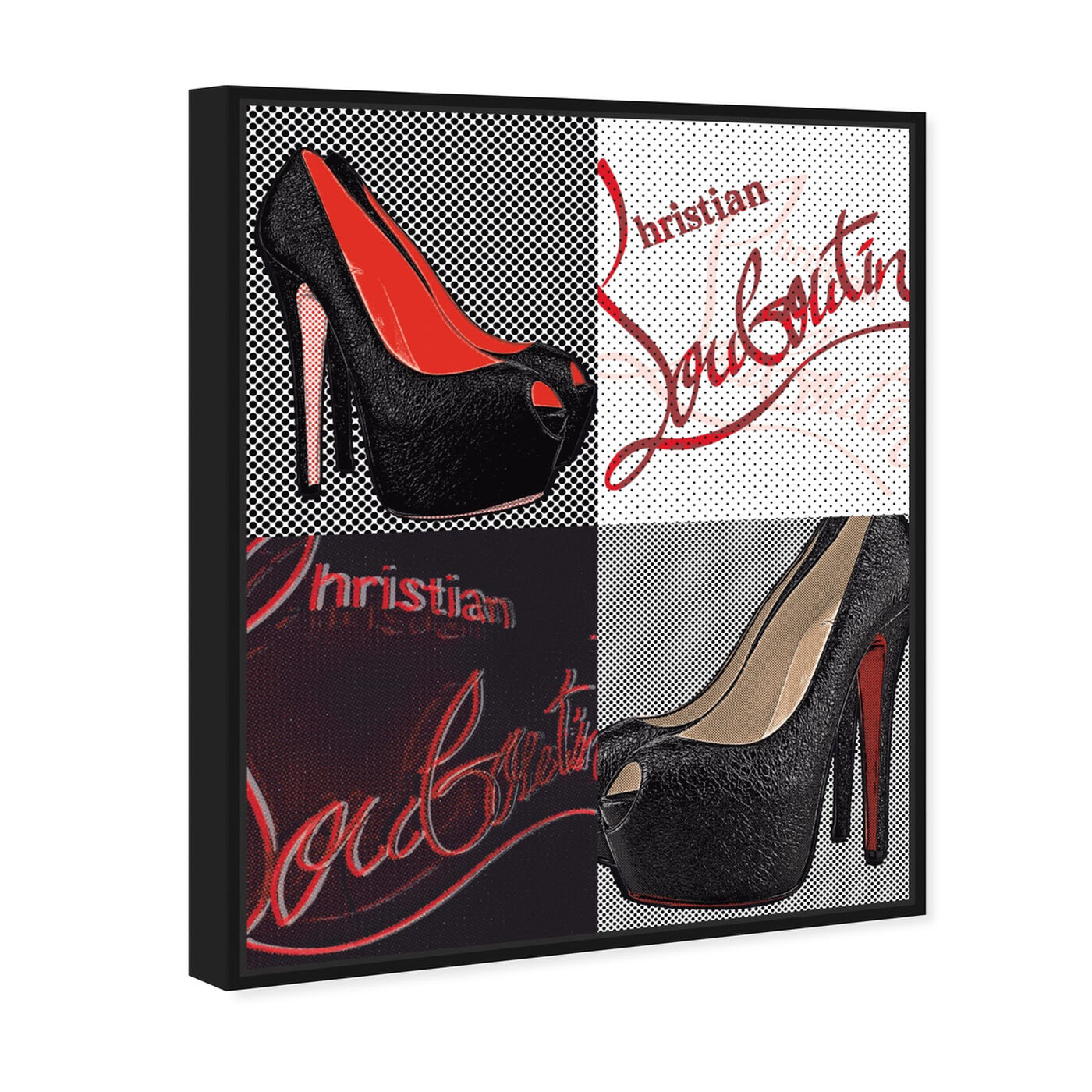 Angled view of Red Soles I featuring fashion and glam and shoes art.