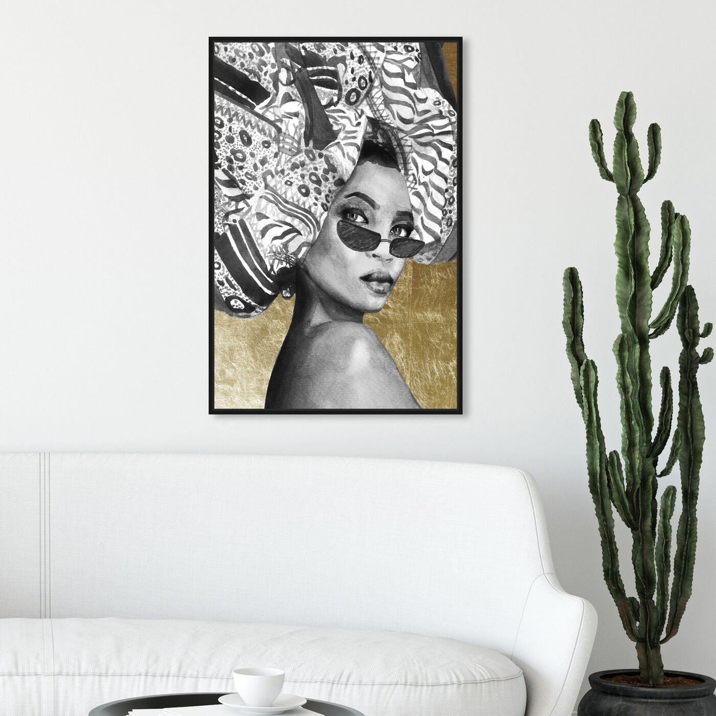 Hanging view of Goddess of Tigris featuring fashion and glam and portraits art.