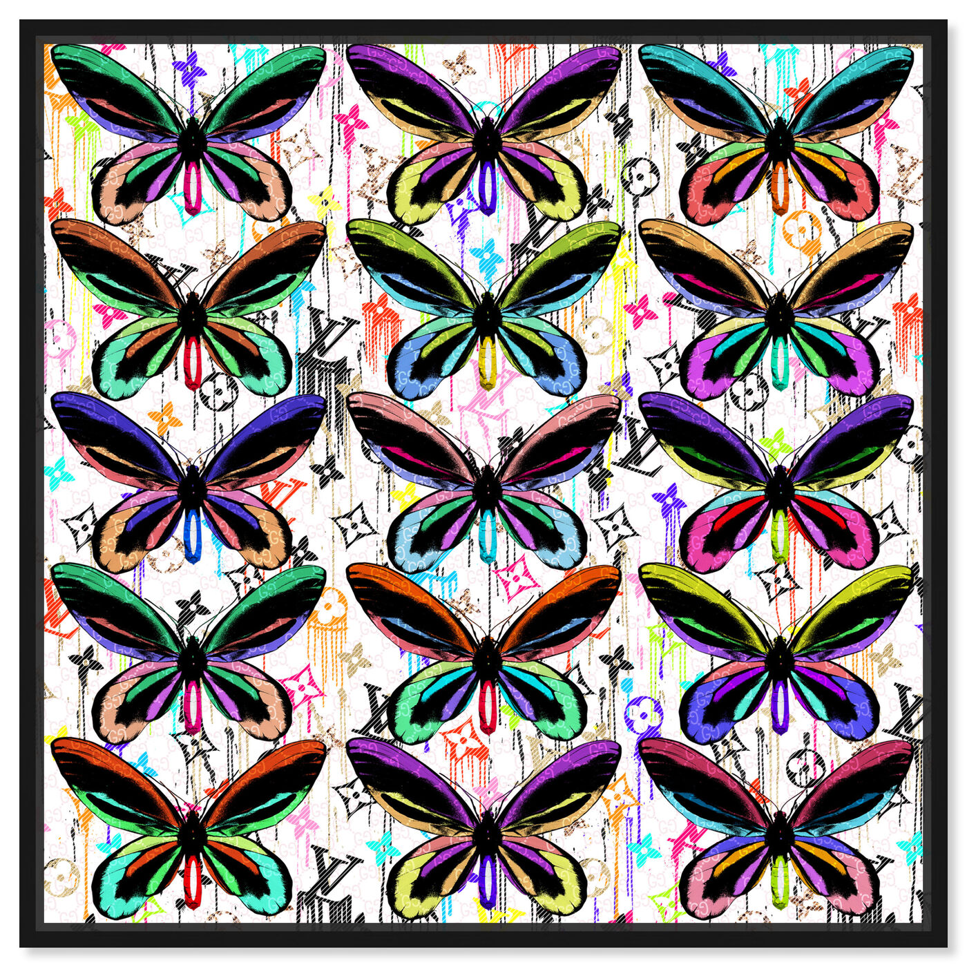 Front view of Butterflies Pattern featuring fashion and glam and wings art.