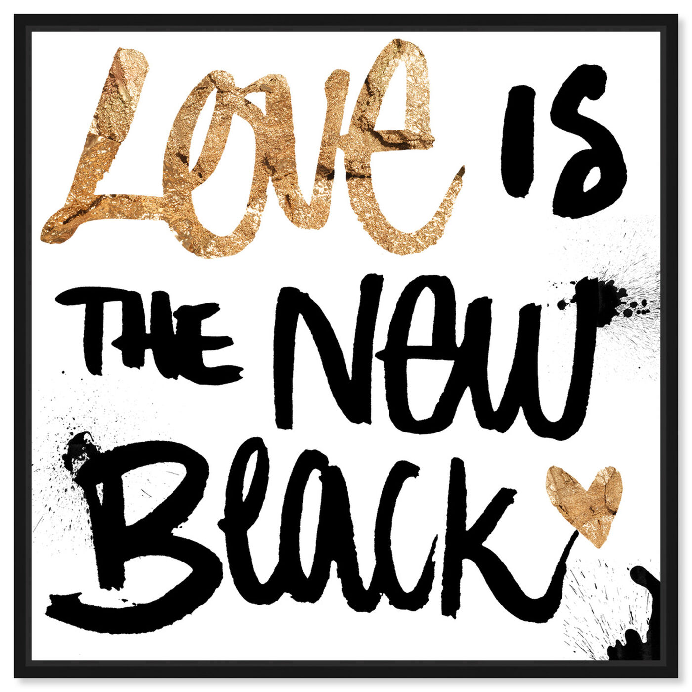 Front view of Love is TNB White featuring typography and quotes and love quotes and sayings art.