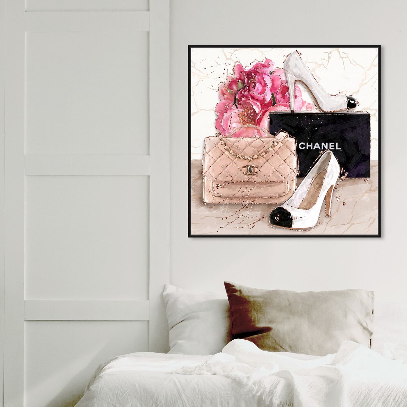Hanging view of Her Treasures featuring fashion and glam and handbags art.