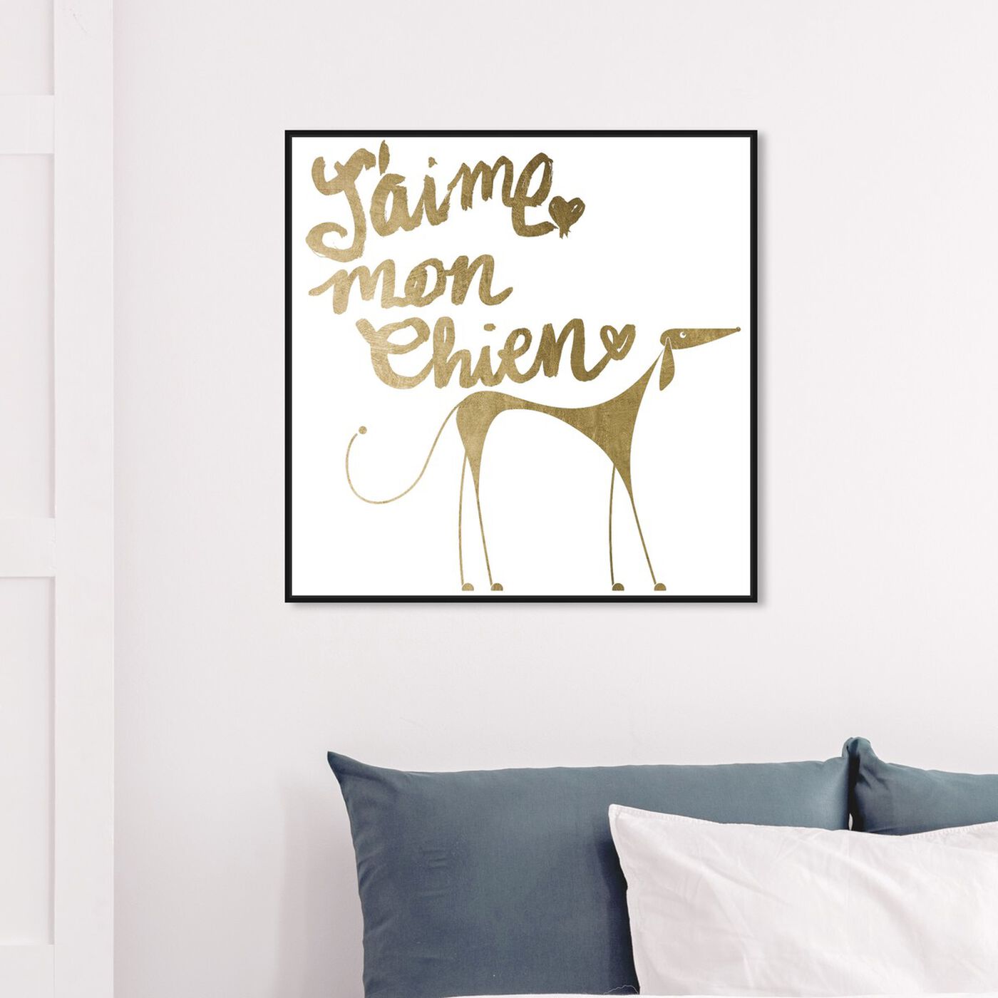 Hanging view of Mon Chien featuring typography and quotes and love quotes and sayings art.