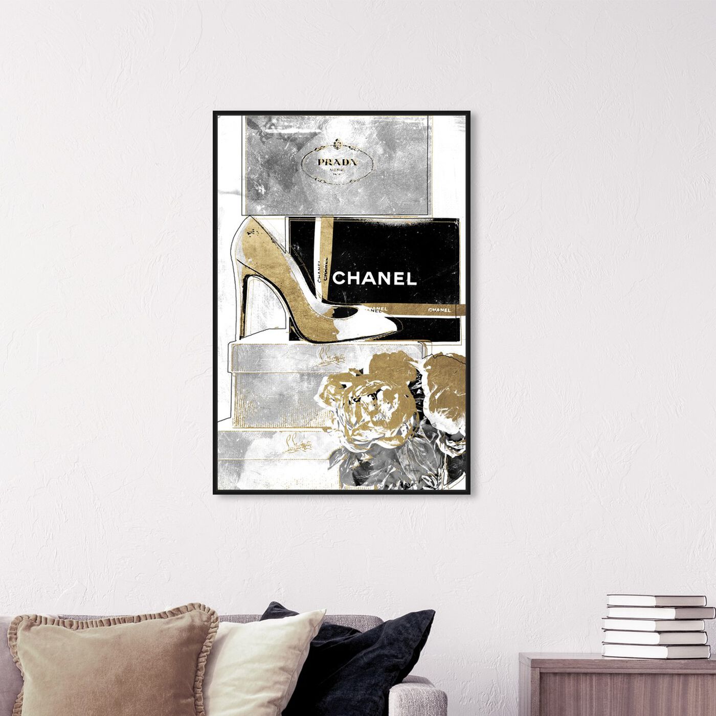 Luxury Stacked Shoes  Fashion and Glam Wall Art by Oliver Gal