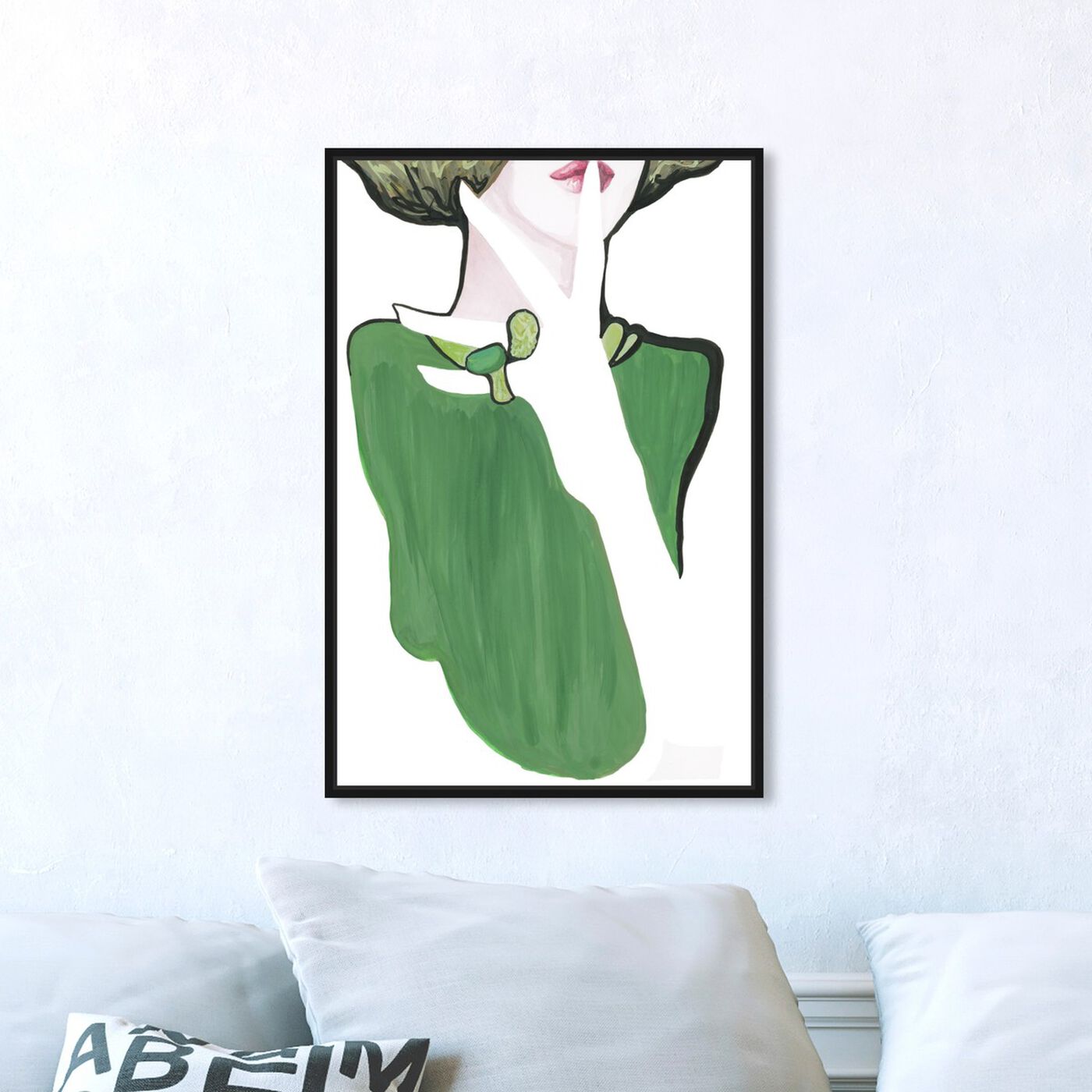 Hanging view of Jade - Gill Bay featuring fashion and glam and portraits art.