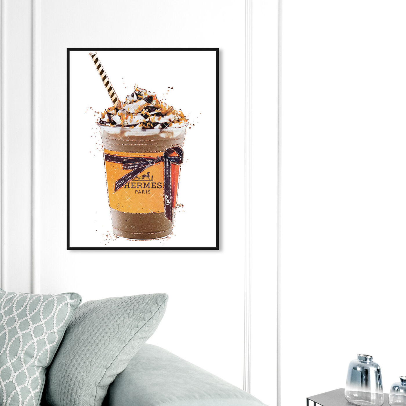 Hanging view of Caramel Amber Drink featuring fashion and glam and lifestyle art.