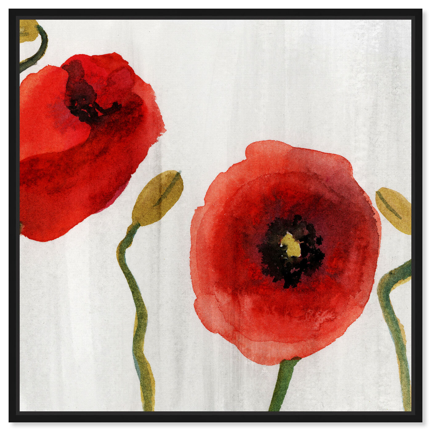 Front view of Red Flowers Classic featuring floral and botanical and florals art.