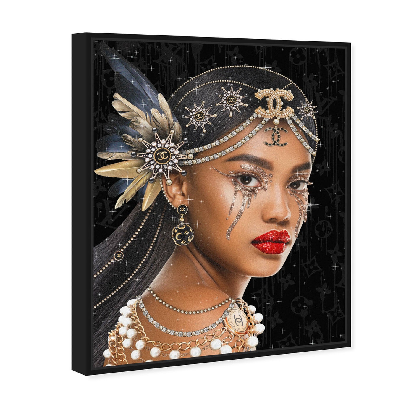 Angled view of Haute Queen featuring fashion and glam and portraits art.