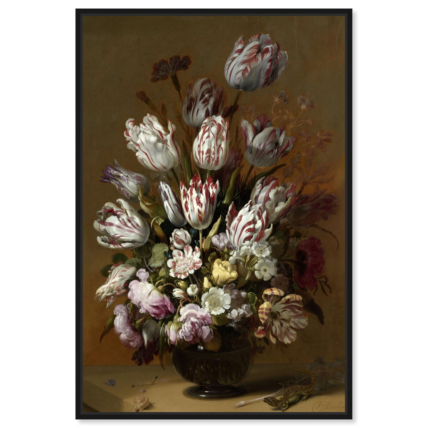 Front view of Flower Arrangement IX - The Art Cabinet featuring classic and figurative and french décor art.