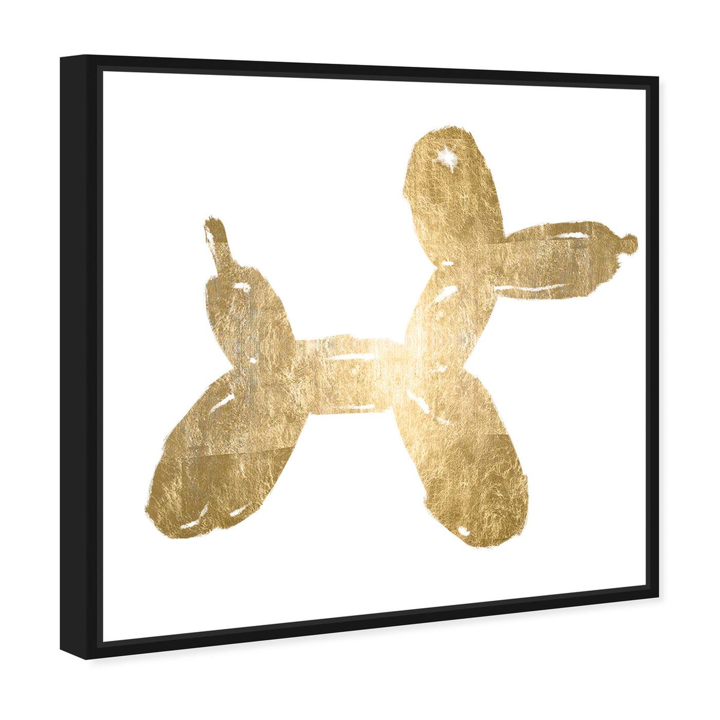Angled view of Balloon Dog Photocopy Gold Foil featuring fashion and glam and lifestyle art.