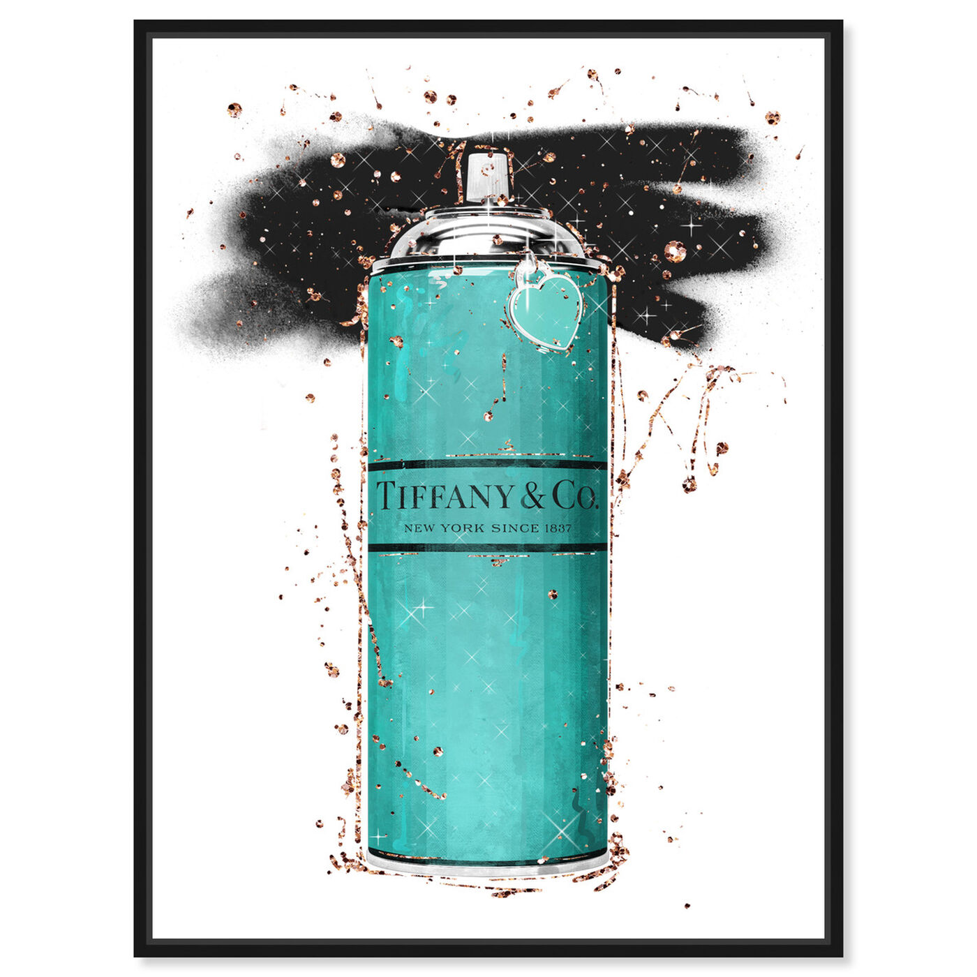 Front view of Heart Shaped Spray Blue featuring fashion and glam and lifestyle art.