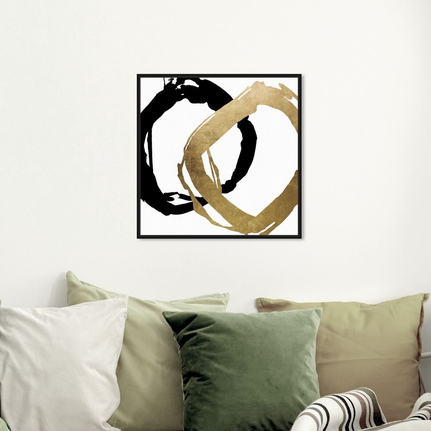 Hanging view of Equal featuring abstract and shapes art.