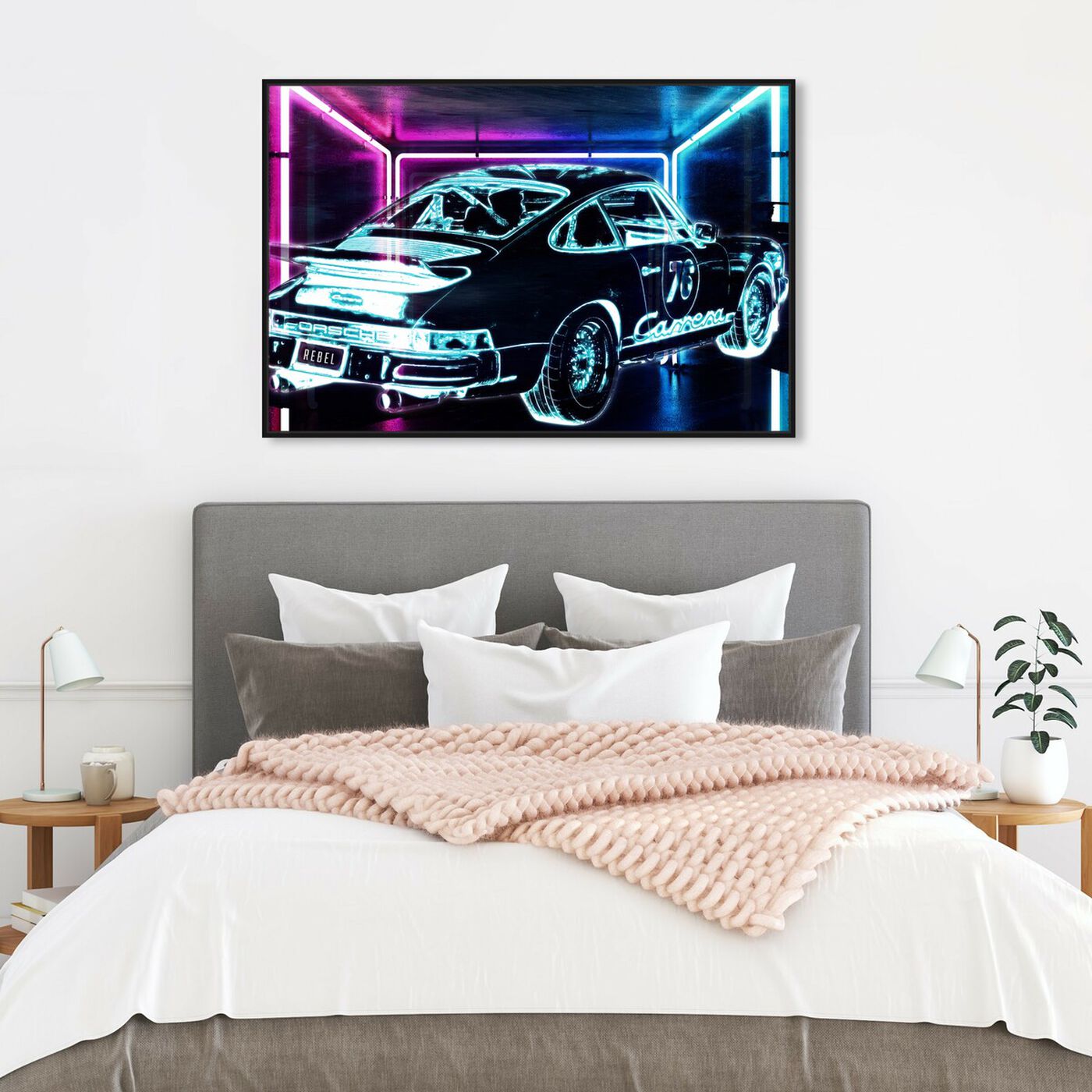 Hanging view of CyberCar featuring transportation and automobiles art.