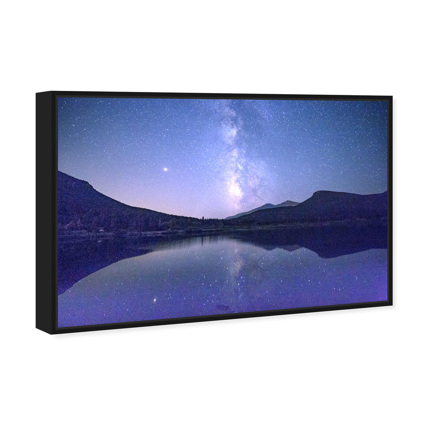 Angled view of Curro Cardenal - Starry Night featuring nature and landscape and mountains art.