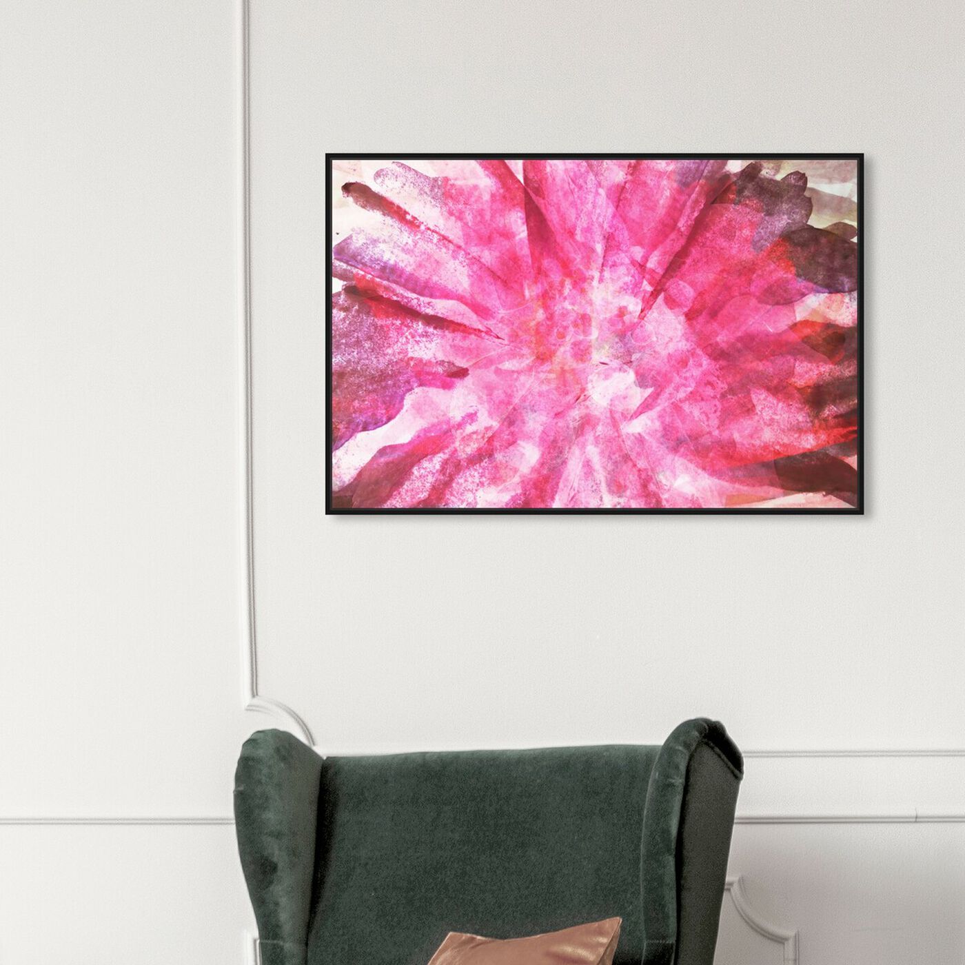 Hanging view of Nelumbo - Signature Collection featuring abstract and watercolor art.