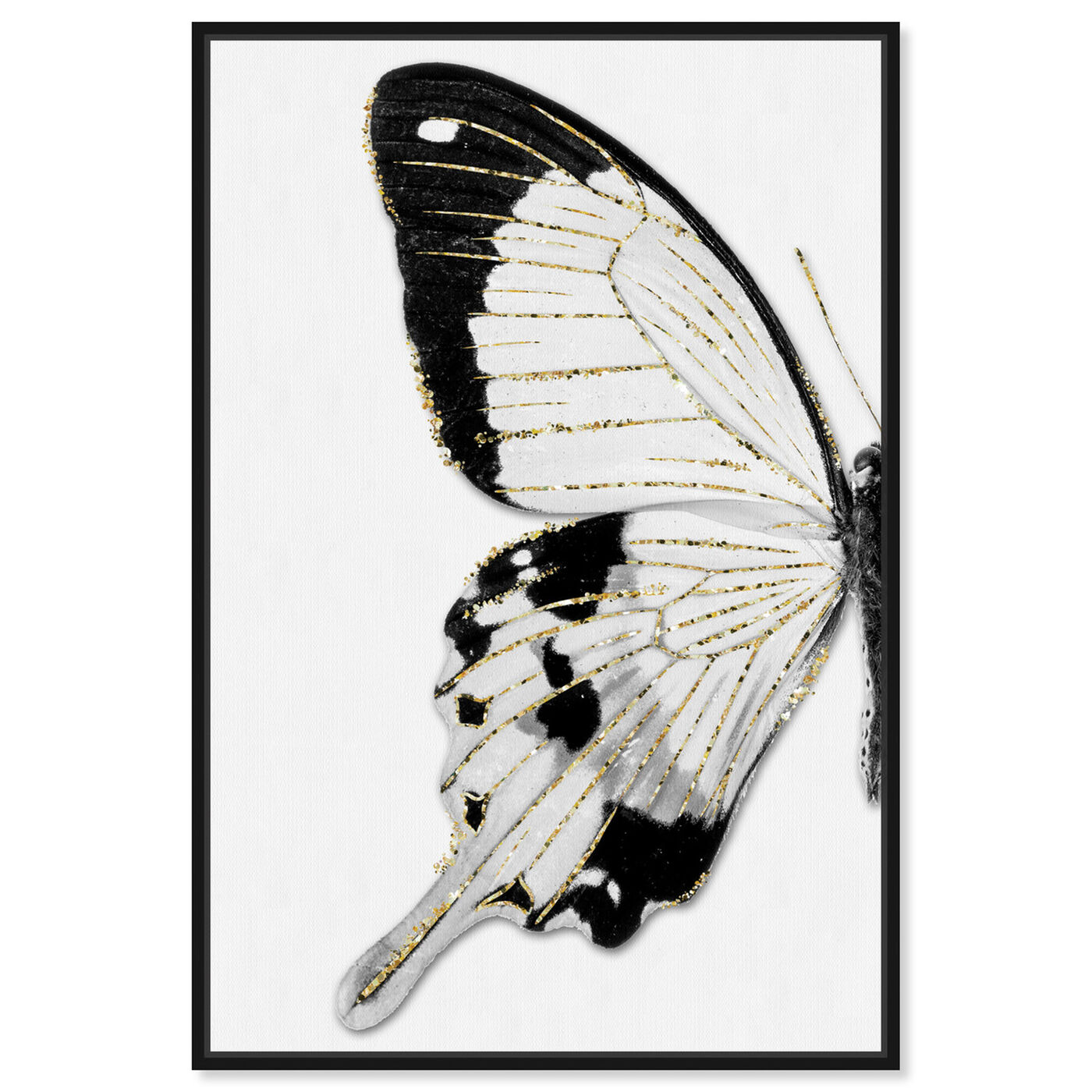 Front view of Monochrome Butterfly II featuring animals and insects art.