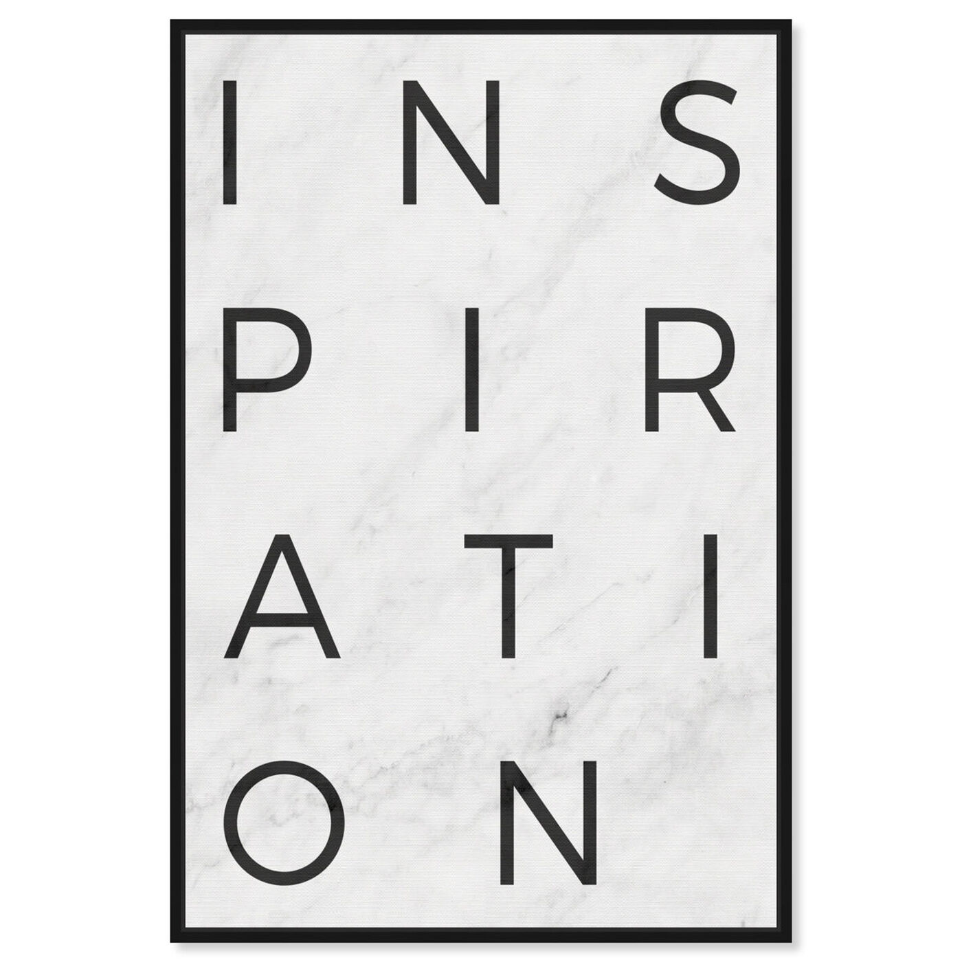 Front view of Inspiration Minimalist Marble Paper featuring typography and quotes and inspirational quotes and sayings art.