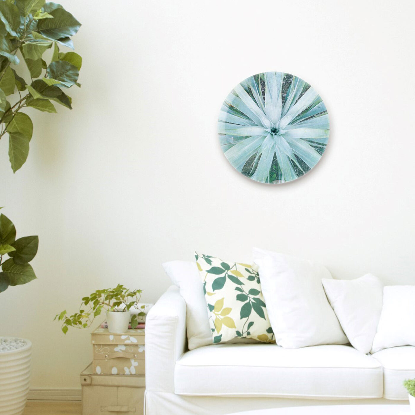 Hanging view of Plant Flower Round featuring floral and botanical and botanicals art.
