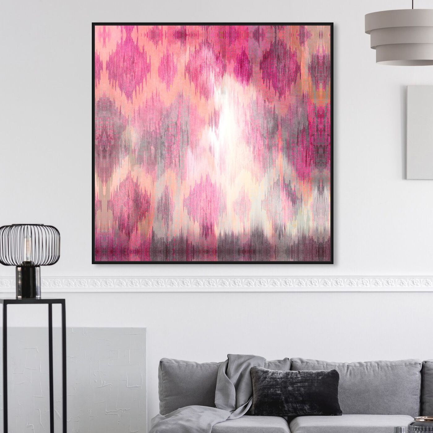 Hanging view of Adagio featuring abstract and patterns art.