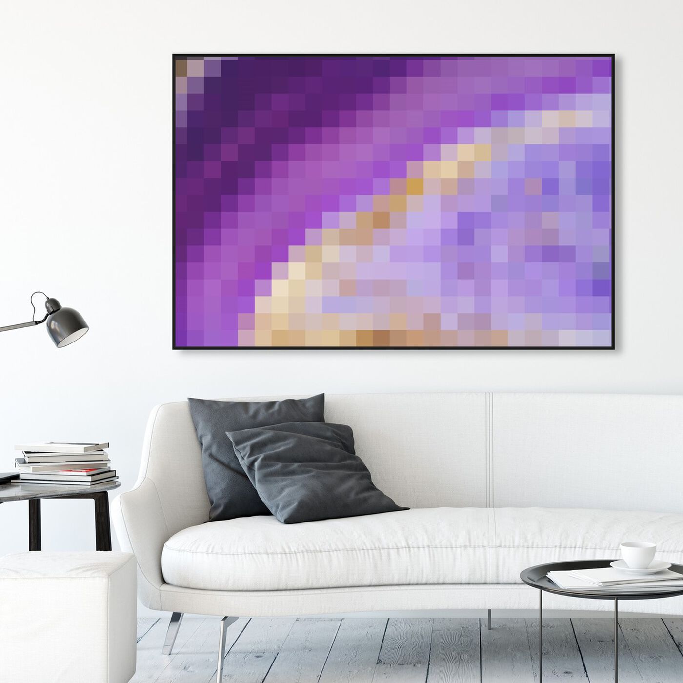 Hanging view of Make Me Violet featuring abstract and crystals art.