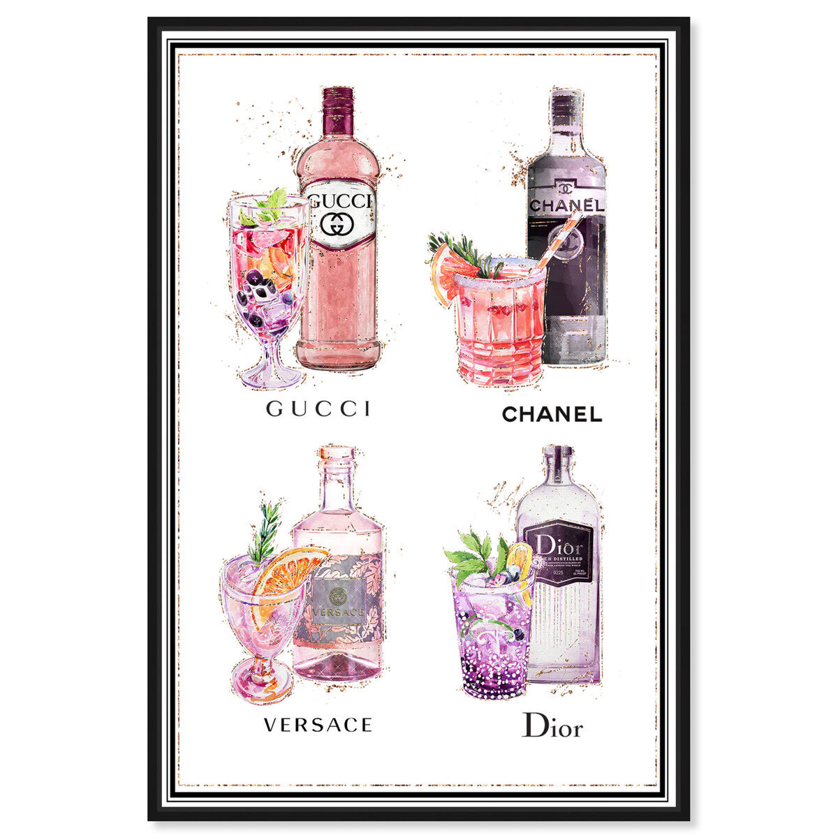Fashion Drink Choices | Wall Art by Oliver Gal