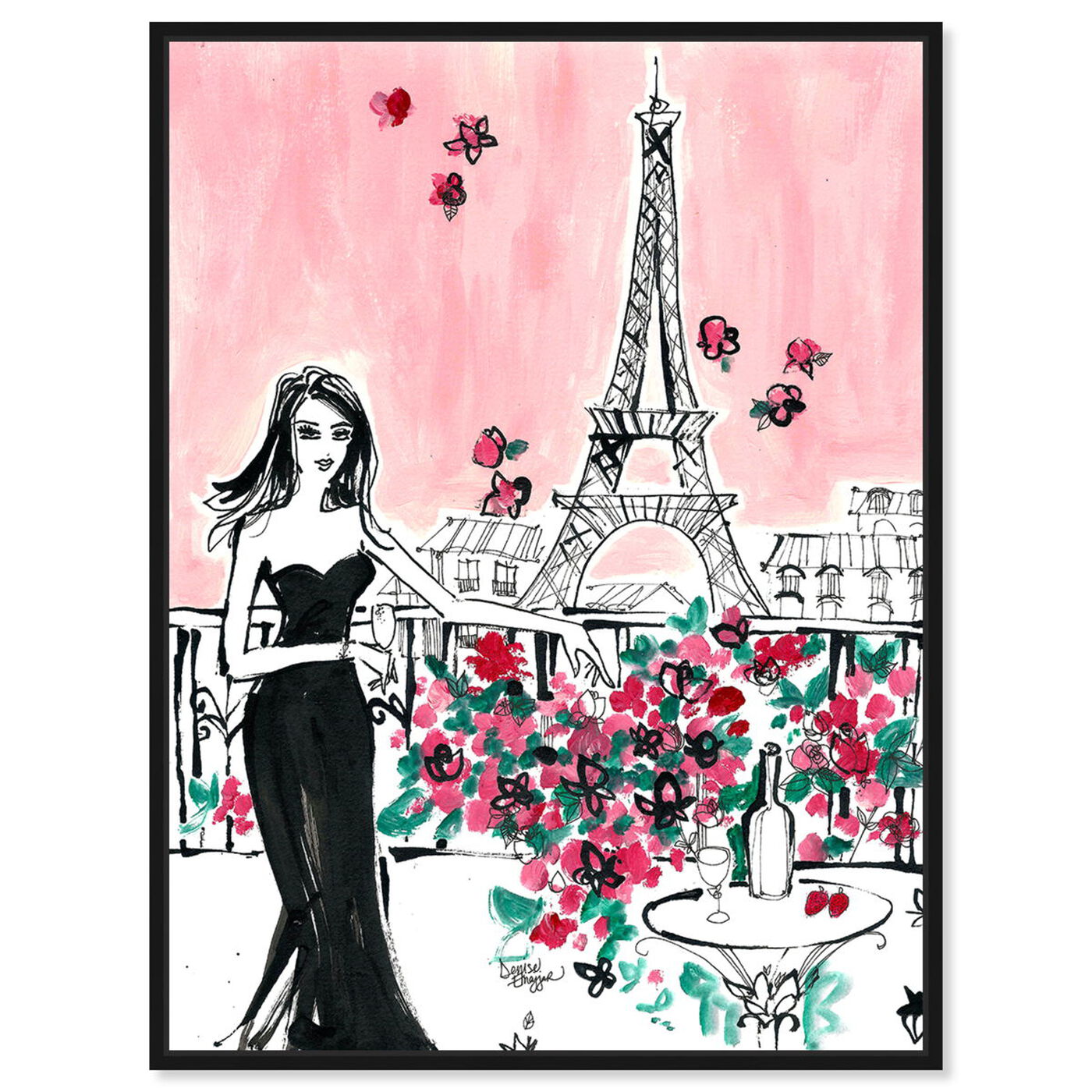 Front view of Denise Elnajjar - Blooms In Paris featuring fashion and glam and dress art.