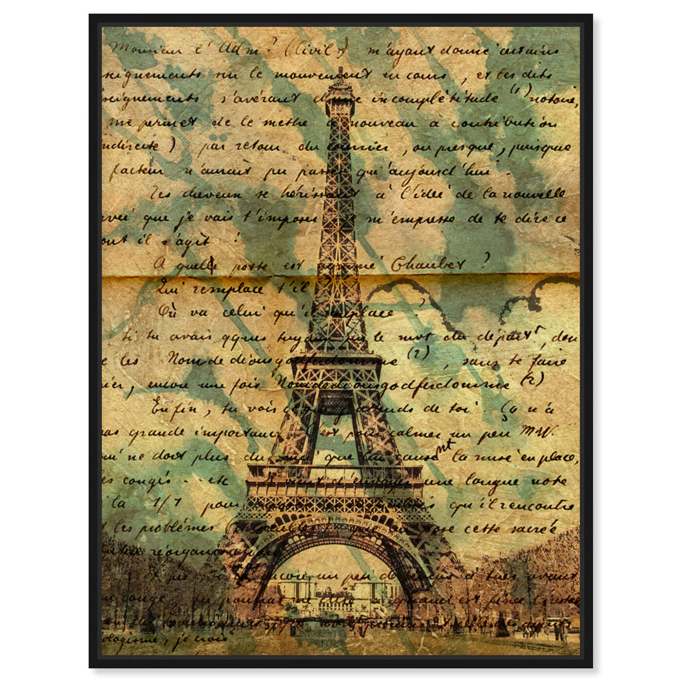 Front view of Eiffel Words featuring architecture and buildings and european buildings art.