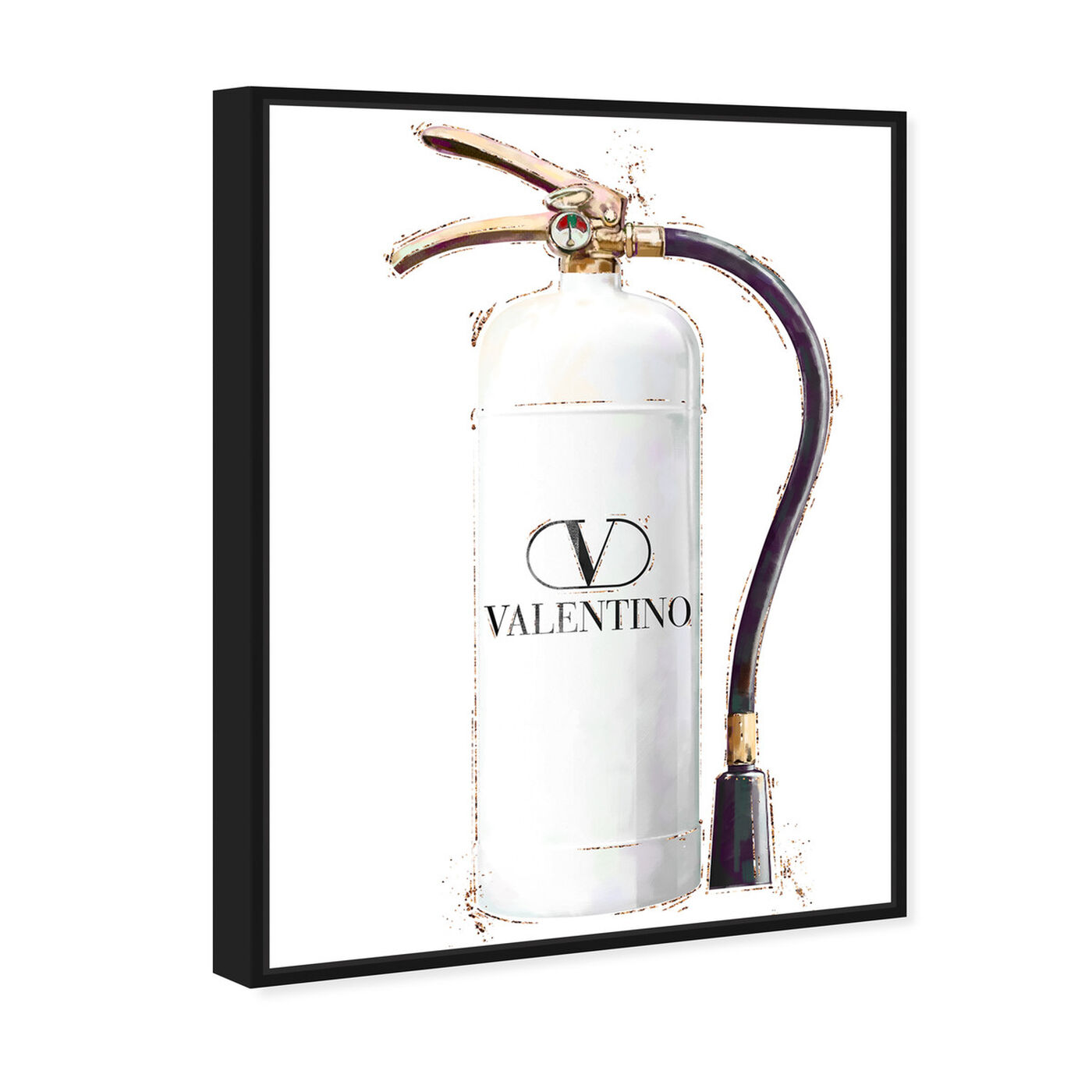 Angled view of White Extinguisher featuring fashion and glam and lifestyle art.