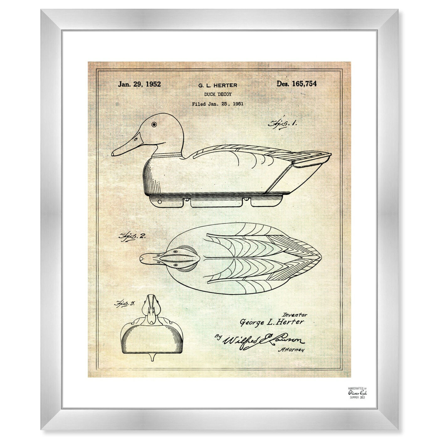 Front view of Duck Decoy 1952 featuring symbols and objects and toys art.