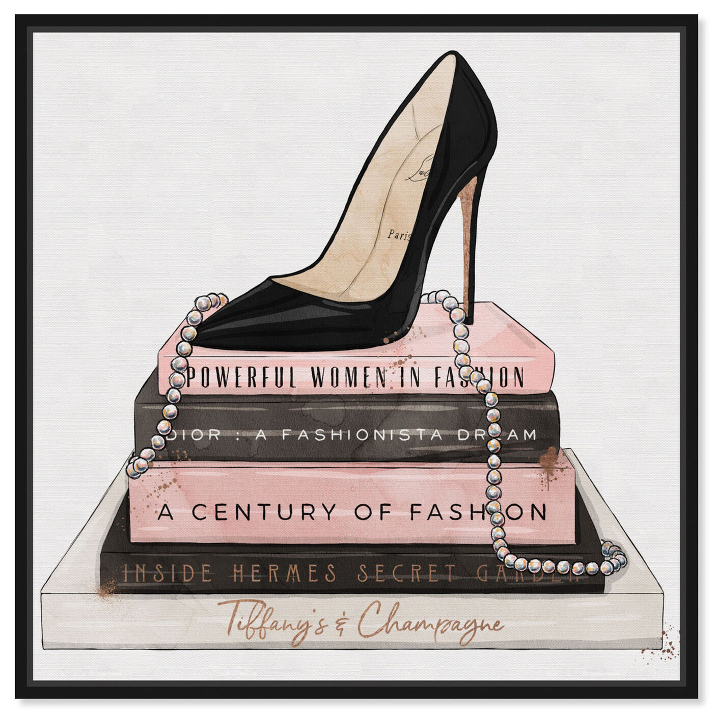 Front view of Classic Stiletto and High Fashion Books featuring fashion and glam and shoes art.