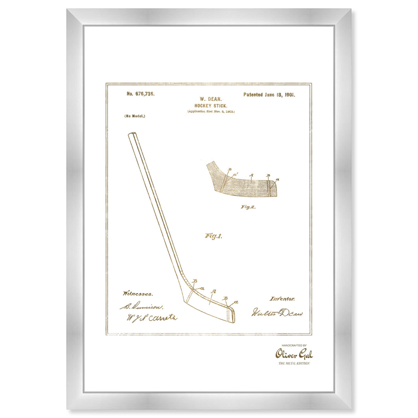 Front view of Hockey Stick 1900 featuring sports and teams and hockey art.