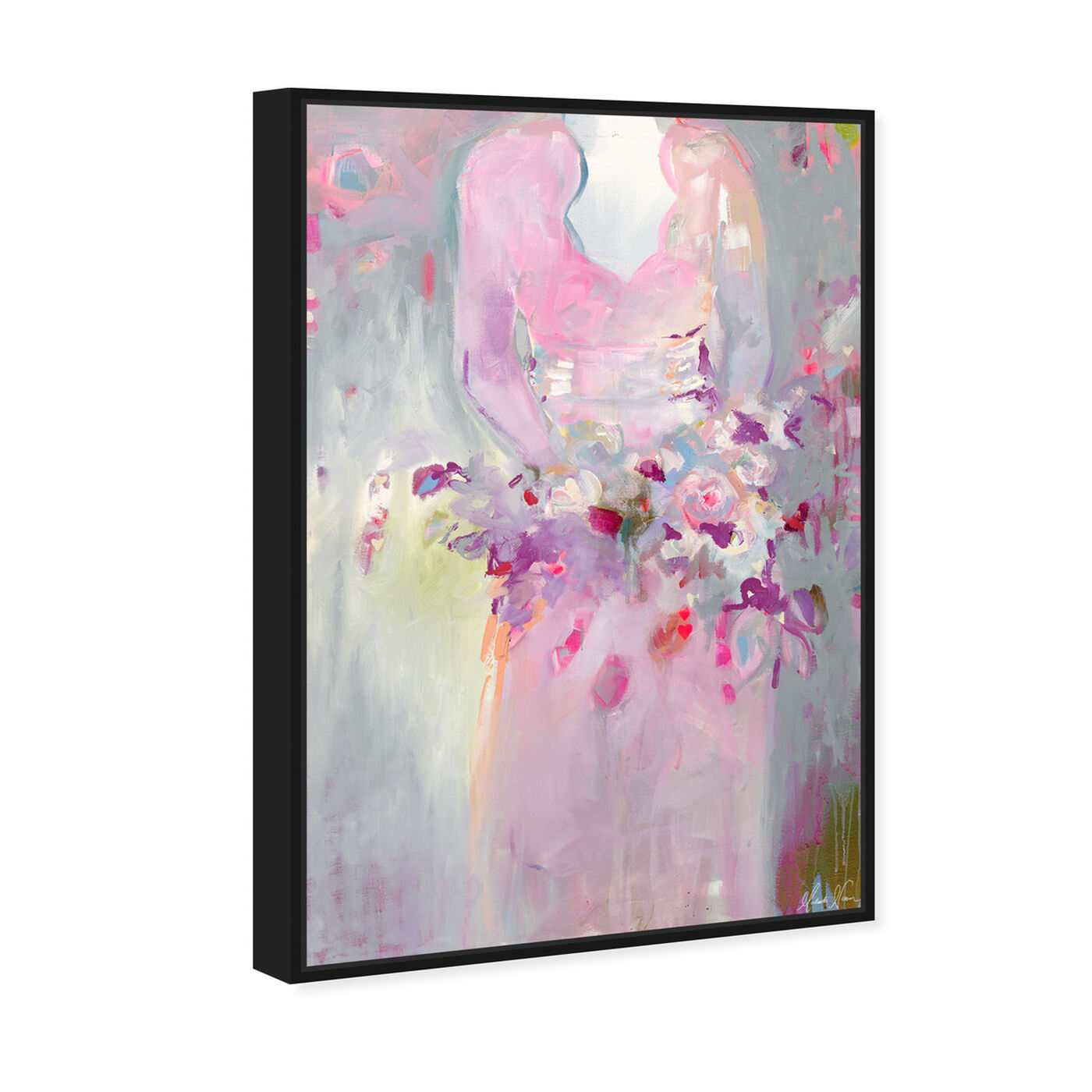 Angled view of Marry Me by Michaela Nessim Canvas Art featuring floral and botanical and florals art.