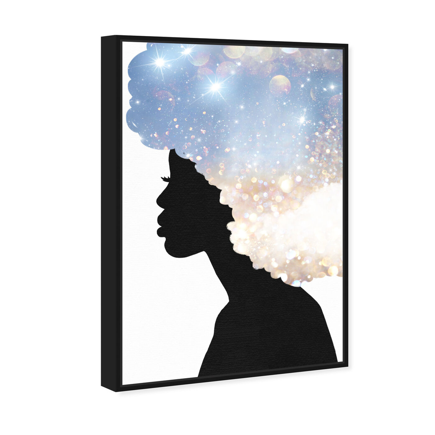 Angled view of Her Head in the Clouds featuring fashion and glam and portraits art.