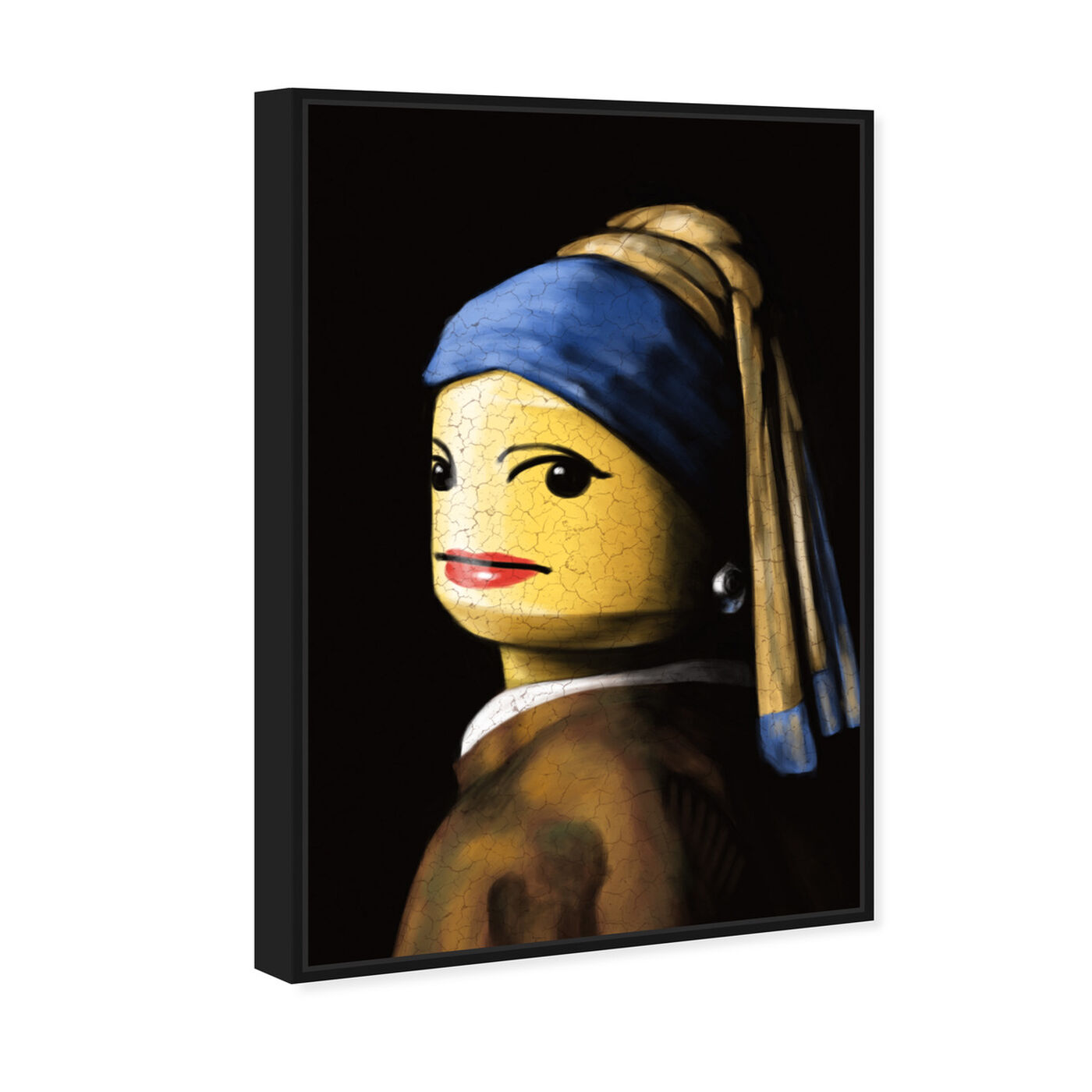 Angled view of Toy with the Pearl Earring featuring classic and figurative and classic art.