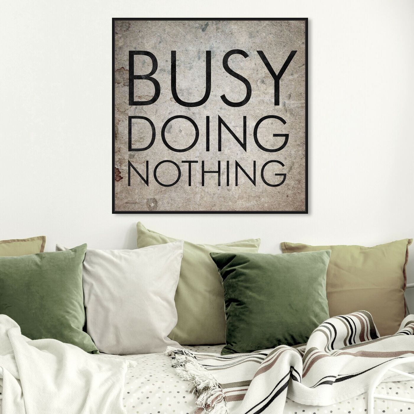 Hanging view of I'm Busy featuring typography and quotes and funny quotes and sayings art.