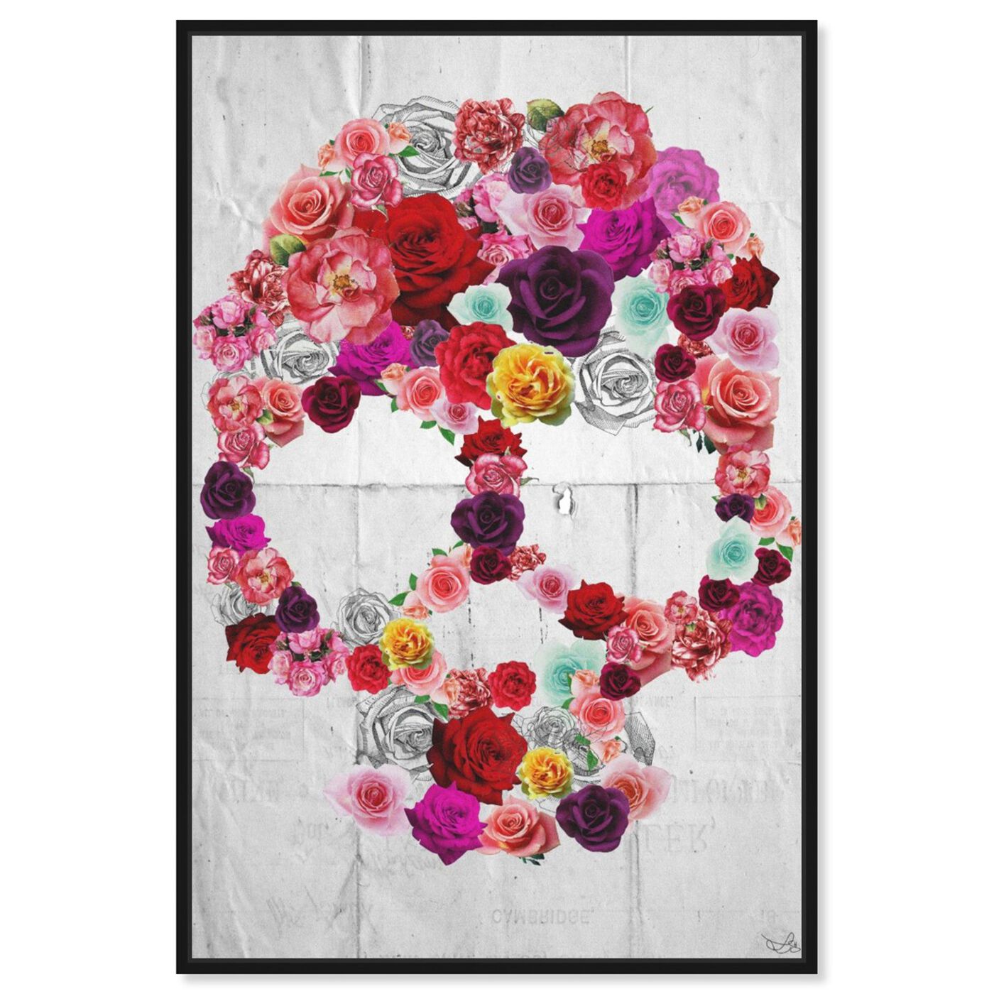 Front view of Bed of Roses featuring floral and botanical and florals art.